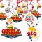Big Dot of Happiness Fire Up the Grill - Summer BBQ Picnic Party Hanging Decor - Party Decoration Swirls - Set of 40